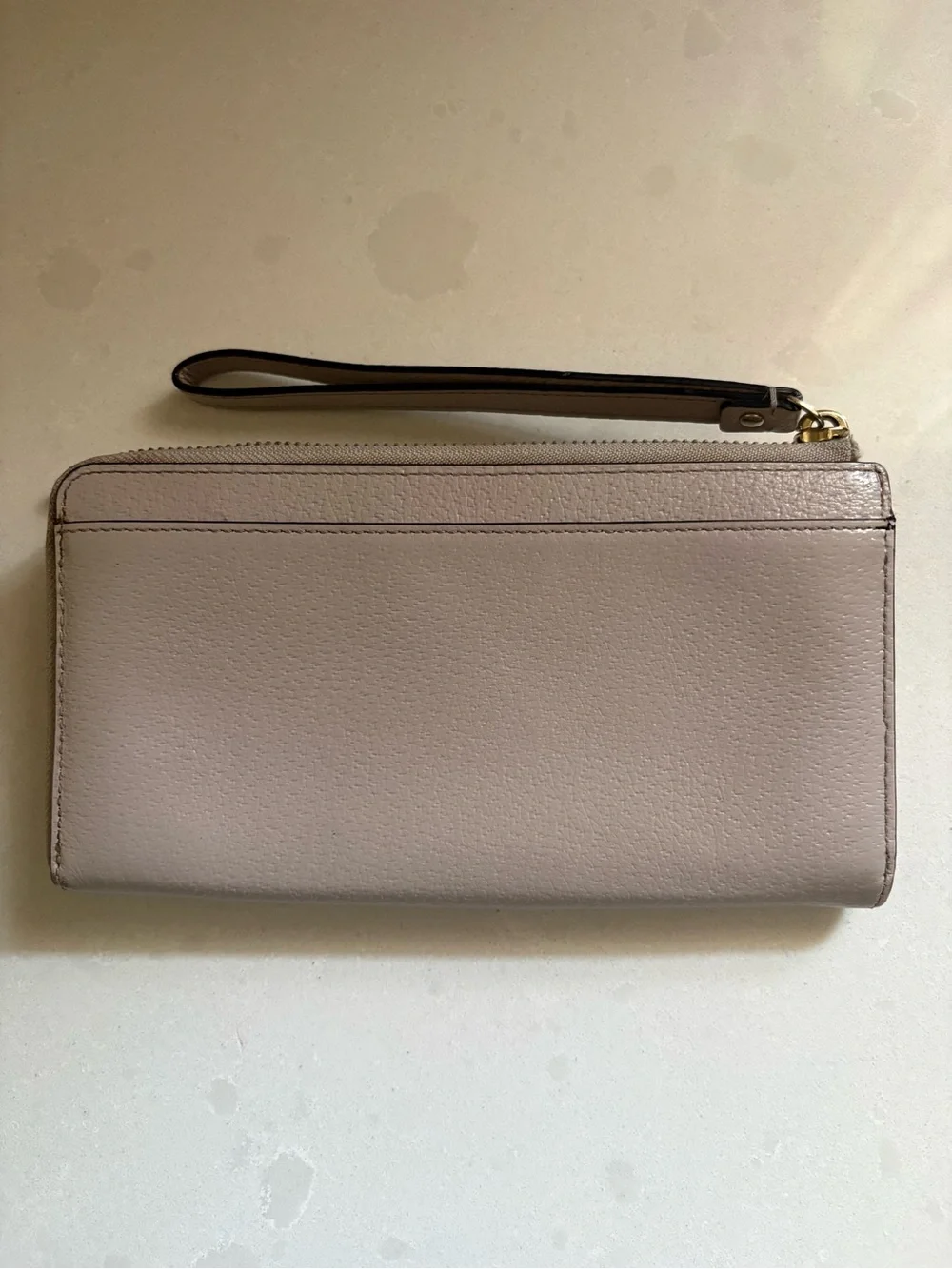 Kate Spade Layton Wellesley Grand Street Zip Wristlet Wallet Mousse Frosting EUC